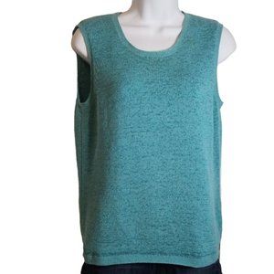 Pendleton Aquamarine Knit Sleeveless Round Neck Sweater Vest